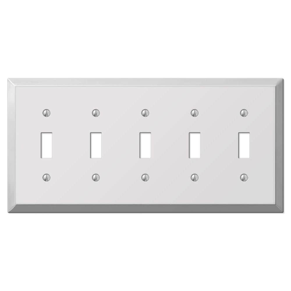 Metallic 5 Gang Toggle Steel Wall Plate - Polished Chrome price history on PriceWatchPro