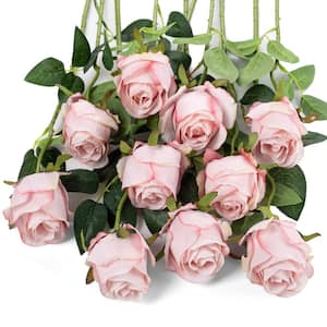 20 .5"H 10pcs Artificial Rose Flowers Long Stem Fake Silk Roses for DIY Wedding Bouquet Table Centerpiece Home Decor