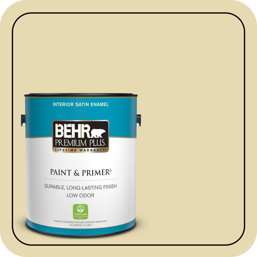1 gal. #390E-3 Rainforest Dew Satin Enamel Low Odor Interior Paint & Primer price history on PriceWatchPro