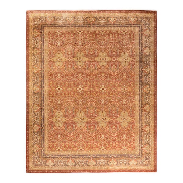 Solo Rugs Mogul One-of-a-Kind Traditional Pink 8 ft. 4 in. x 10 ft. 2 in. Floral Area Rug
