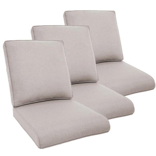Gymojoy 22 in. x 25 in. 6-Piece Deep Seating Outdoor Lounge Chair Replacement Cushion and Back Pillow in Beige