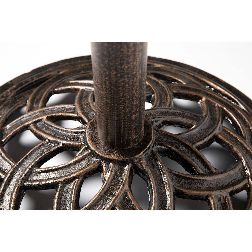 20 lb. Bronze Cast Iron Round Patio Umbrella Base Holder