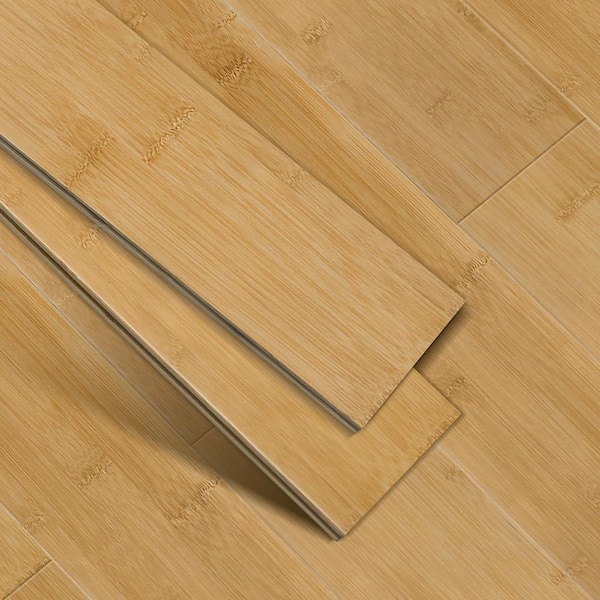 37.8" L x 3.78" W x 0.6" T Prefinished Tongue and Groove Solid bamboo hardwood flooring, Honey (19.84 sq. ft./case)