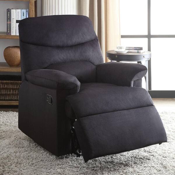 Acme Furniture Arcadia Black Woven Fabric Glider Recliner