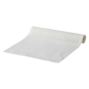 Silkmax 16 in. W x 55 in. L White 100% Pure Cotton Premium Quality Table Runner with Washable Panama Weave Pattern