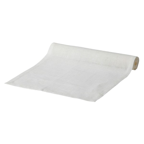 Unbranded Silkmax 16 in. W x 55 in. L White 100% Pure Cotton Premium Quality Table Runner with Washable Panama Weave Pattern