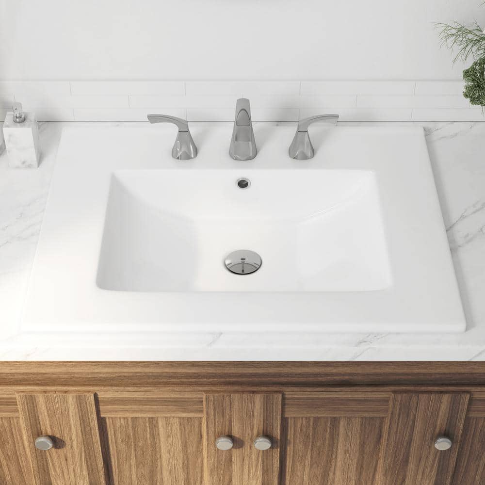 Tucson 24" White Vitreous China Vanity Top Sink