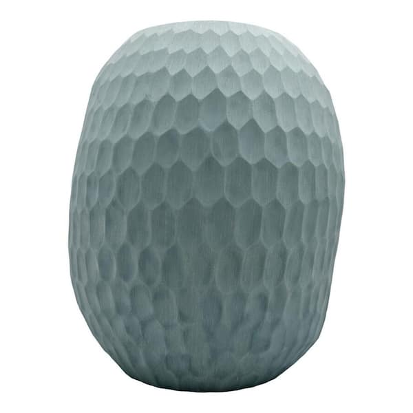 castellousa 11" Decorative Textured Blue Glass Urn Vase