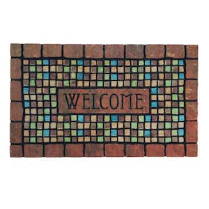 StyleWell Diamond Grid Welcome 18 in. x 30 in. Door Mat 60662284518x30 -  The Home Depot