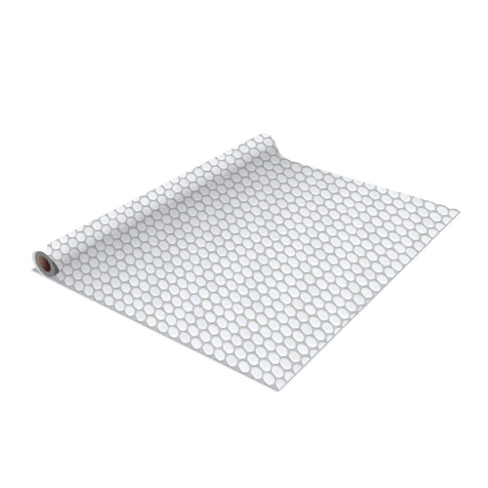 SIMPLIFY 2Pack Penny Tile SelfAdhesive Shelf Liner in White 26527