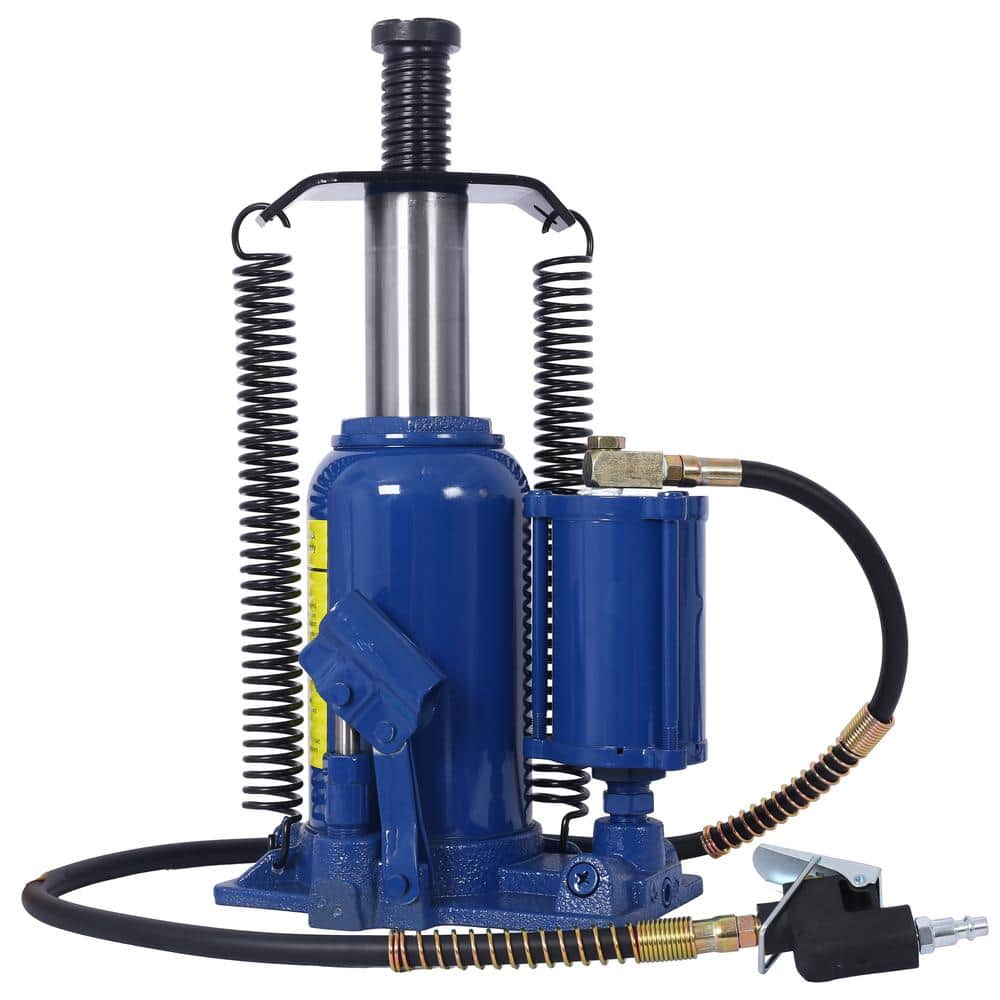 20-Ton Blue 10.2-19.7 in. Lifting Range Air Hydraulic Bottle Jack with Manual Handle and Air Pump price history on PriceWatchPro