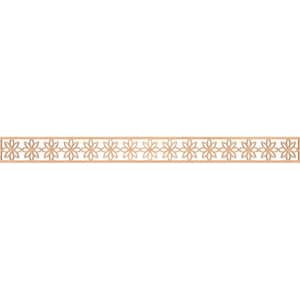 Daisy Fretwork 0.25 in. D x 46.375 in. W x 4 in. L Hickory Wood Panel Moulding