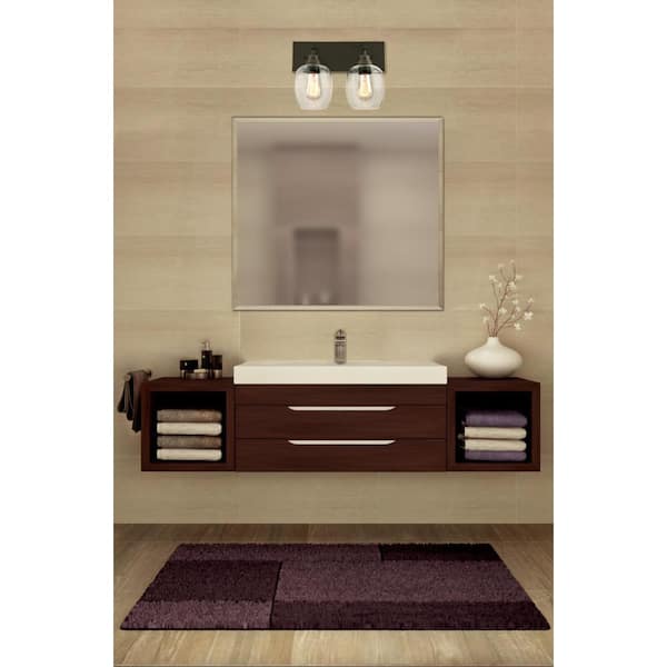Eldon 2-Light Oil Rubbed Bronze with Highlights Wall Mount Bath Light