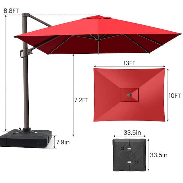 12 ft patio umbrella replacement canopy 9 ft