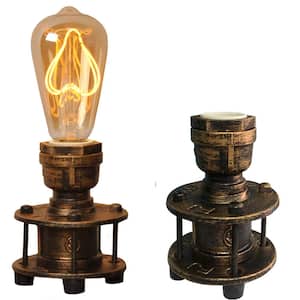 5.19 in. Gold Vintage Industrial Table Lamp