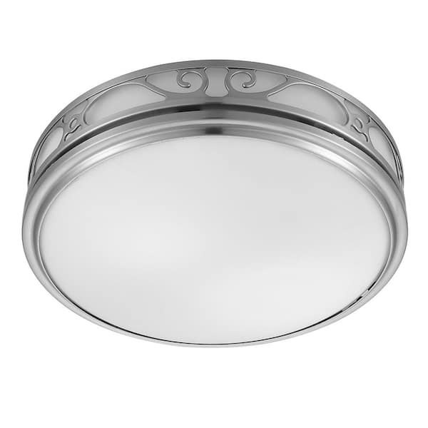 Roman II Decorative 110-CFM 2.0-Sones Bathroom Ventilation Exhaust Fan with Light in Brushed Nickel