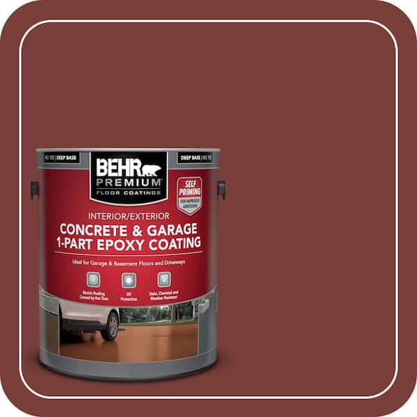 1 gal. #PPU2-02 Red Pepper Self-Priming 1-Part Epoxy Satin Interior/Exterior Concrete and Garage Floor Paint