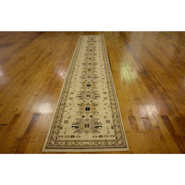 Unique Loom Oasis Taftan Gray 3' x 16' 5 Runner Rug