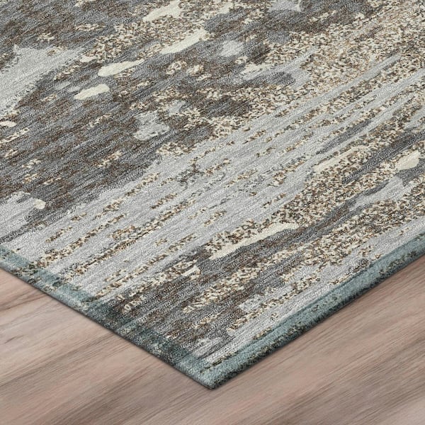 Chantille Machine Washable Indoor/Outdoor Abstract ACN2987 Gray 5 ft. x 7 ft. 6 in. Area Rug