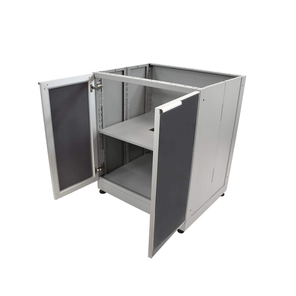 Slate Gray Aluminum Modular Outdoor Kitchen Cabinet
