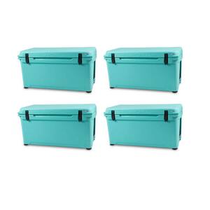 18.5 Gal. 80 High Performance 75 Can Molded Ice Cooler, Seafoam (4-Pack)