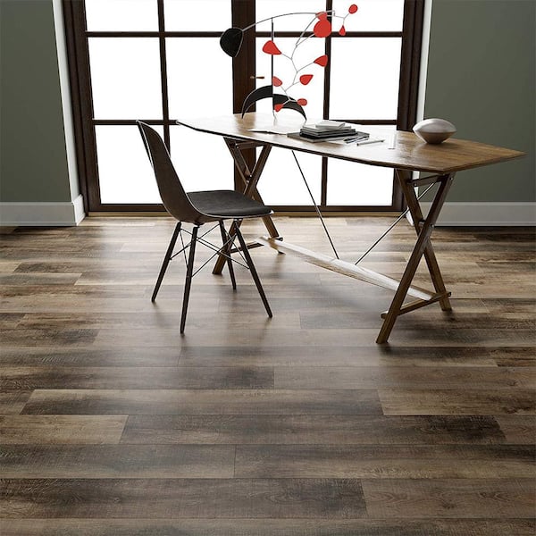 ACQUA FLOORS Wild Silverthorne 20 MIL x 7.2 in. W x 48 in. L Click Lock  Waterproof Luxury Vinyl Plank Flooring (28.8 sqft/case) AF55651 - The Home  Depot