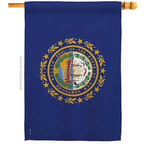 2.5 ft. x 4 ft. Polyester New Hampshire States 2-Sided House Flag Regional Decorative Horizontal Flags