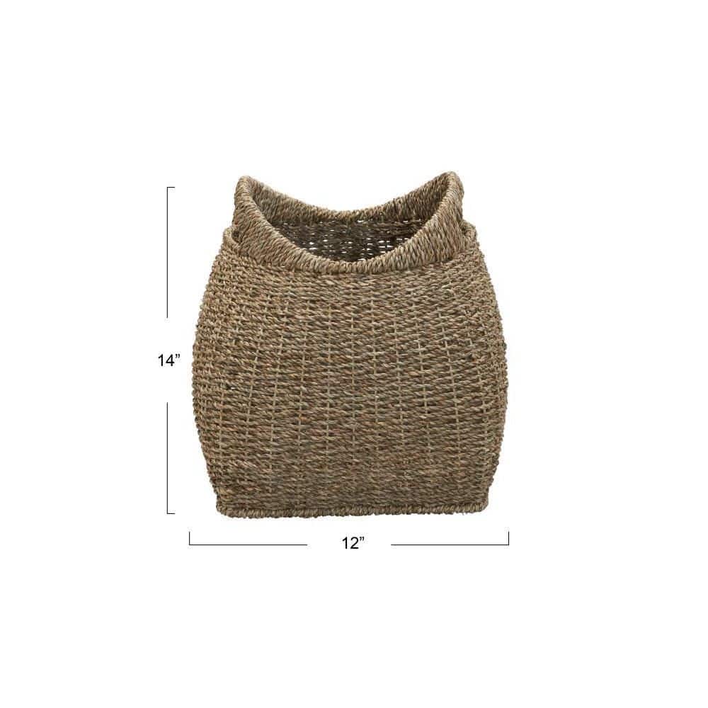 Natural Seagrass Storage Basket with Handles