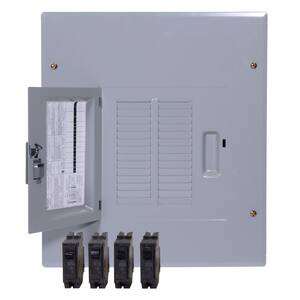 GE TL412R1P 125 Amp 4-Space 8-Circuit Outdoor Main Lug Load Center, Gray