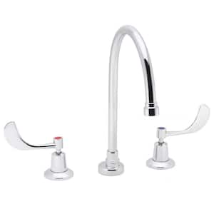 Commander 8 in. Widespread 2-Handle Lavatory Faucet in Polished Chrome