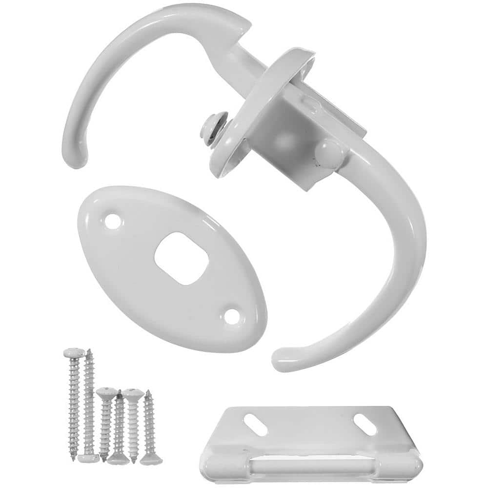 Wright Products White PushPull Latch V1000WH The Home Depot