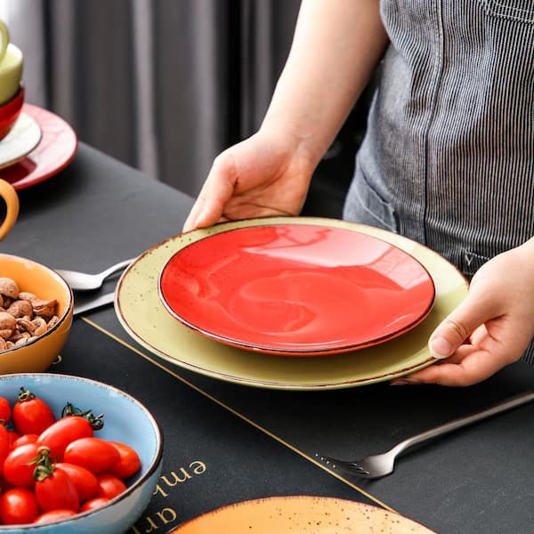 vancasso Navia 16-Piece Assorted Colors Stoneware Dinnerware Set