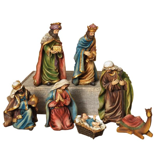 GERSON INTERNATIONAL 7 in. H Resin Nativity Set (7-Piece)