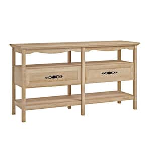 Adaline Cafe 62.362 in. Orchard Oak Engineered Wood Entertainment Center with 2 Drawers Fits TV's up to 70 in.
