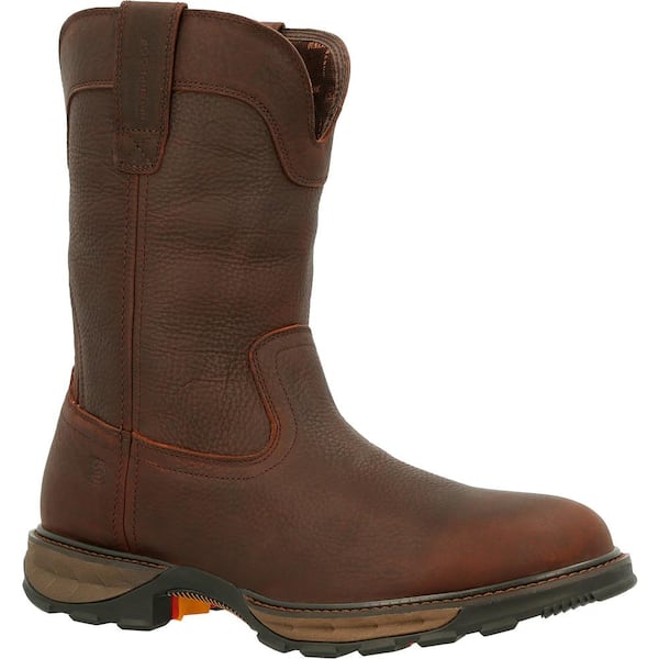 DURANGO Men's Maverick XP Waterproof 11 in. Wellington Work Boots - Soft Toe - Soggy Brown Size 10 (W)