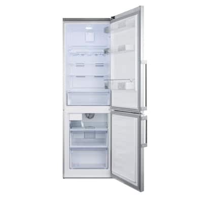 24 in. 11.1 cu. ft. Bottom Freezer Refrigerator in Stainless Steel, Counter Depth