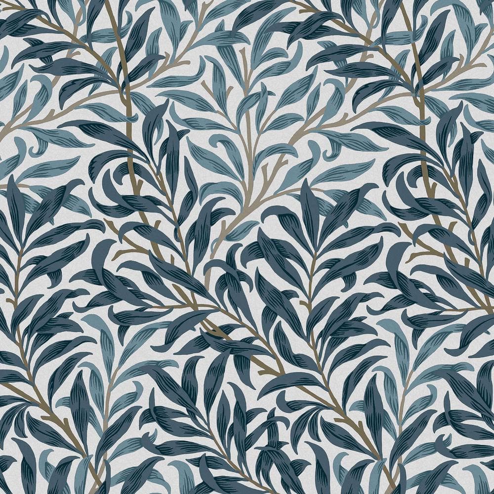 William Morris at Home Willow Bough White & Blues Wallpaper Sample