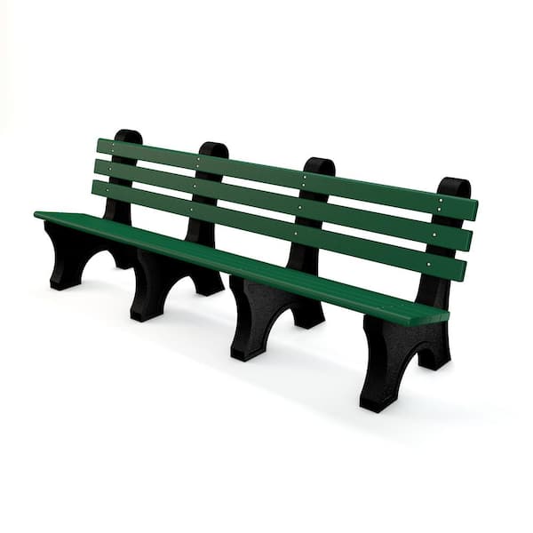 8 ft. Comfort Park Avenue Bench - Green