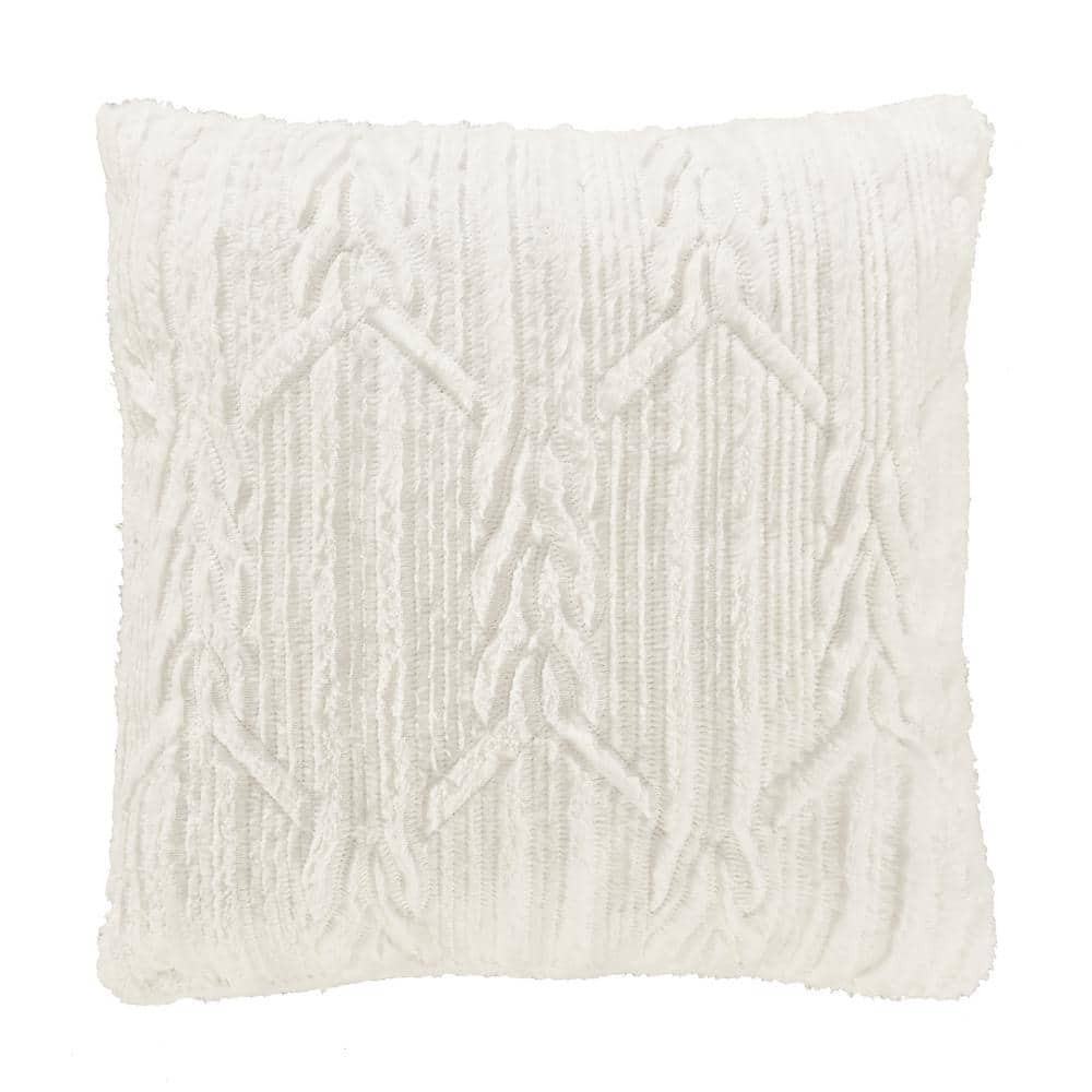 Caress Polyester 20 in. Square Decorative 20 in. x 20 in. Throw Pillow