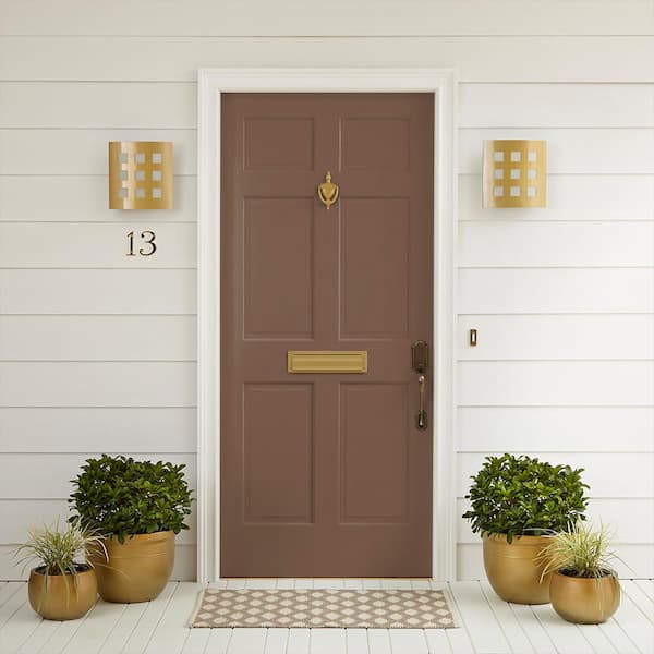 tobacco paint color sherwin williams BEHR PREMIUM 1 gal. #N230-7 Rustic Tobacco Satin Enamel Interior/Exterior  Cabinet, Door & Trim Paint 752301