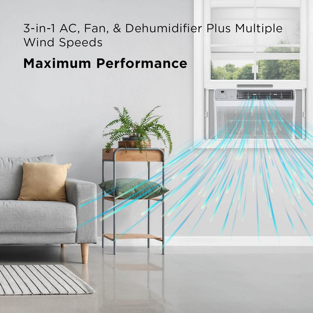 TCL 8000 BTU White Smart Window Air Conditioner with Remote