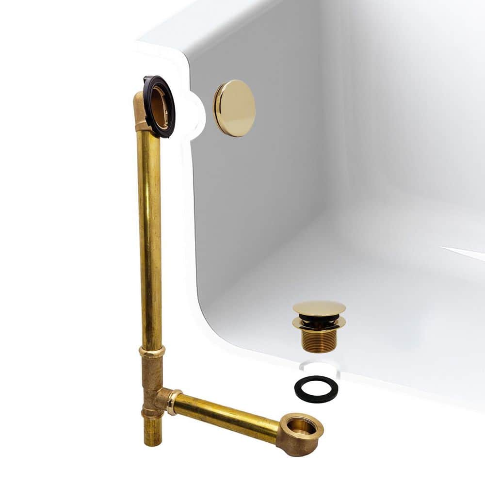 22 in. Brass Bath Waste Drain Kit in Polished Brass price history on PriceWatchPro