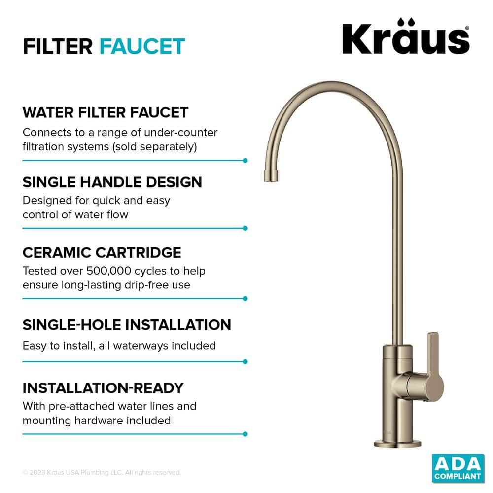 Antique Champagne Bronze Single Handle Water Filter Faucet