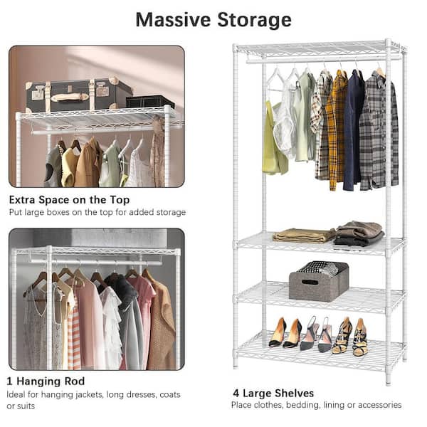 Arrange a Space Heavy Duty Organizer with 60 Top and 32 Lower Kit.  Laundry Storage, White