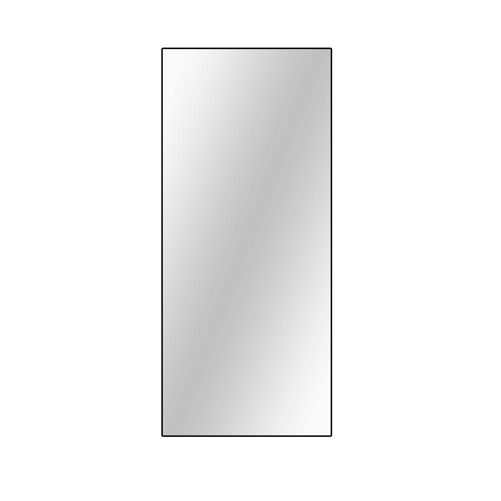 71 in. W x 31 in. H Framed Rectangular Full-Length Black Mirror for Living 