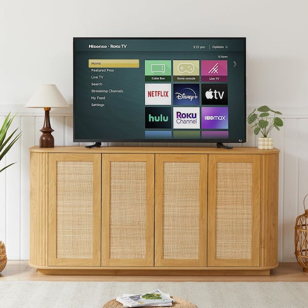 Noble House Harland 64 in. W x 31.5 in. H Natural Wave TV Stand