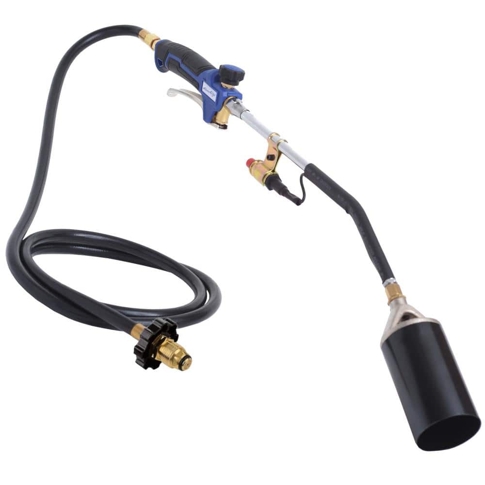 Propane Torch with Push Button Igniter for Driveway Weed Burner & Ice Melting