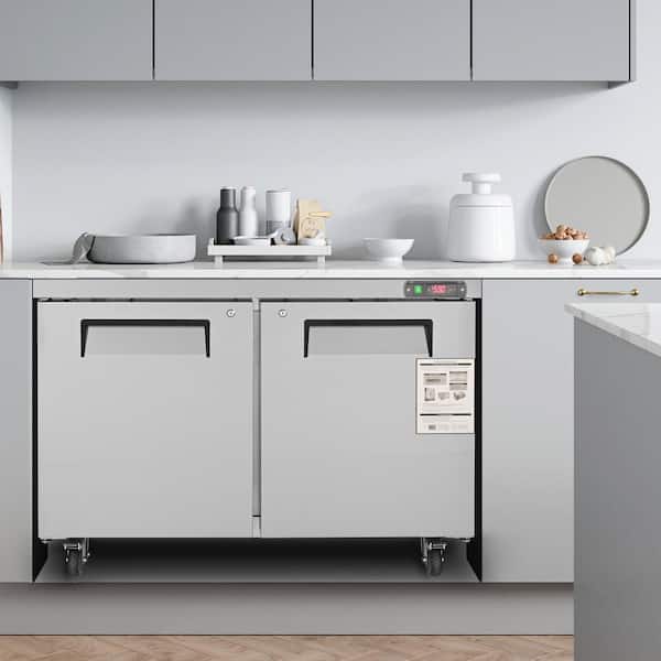 Commercial Refrigerator Undercounter Refrigerator 12.85 cu. ft. Thick Stainless Steel Refrigerated Food Prep Station