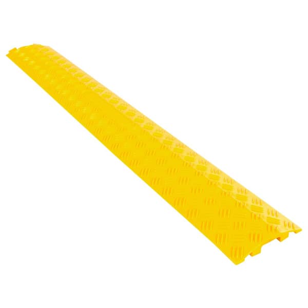 Yellow 2 Channel EZ Hidewire EZ Runner PVC Drop Over Cable Ramp Cable Protector 