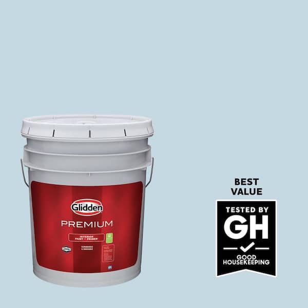 Glidden Premium 5 gal. PPG1157-2 Blue Pearl Eggshell Interior Latex Paint